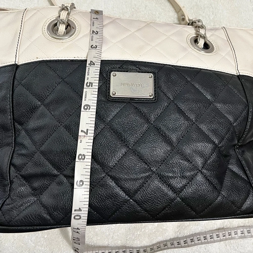 Nine West 2 Strap Shoulder Satchel Bag Career Travel Business Office